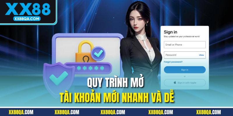 Quy trình mở tài khoản mới nhanh và dễ